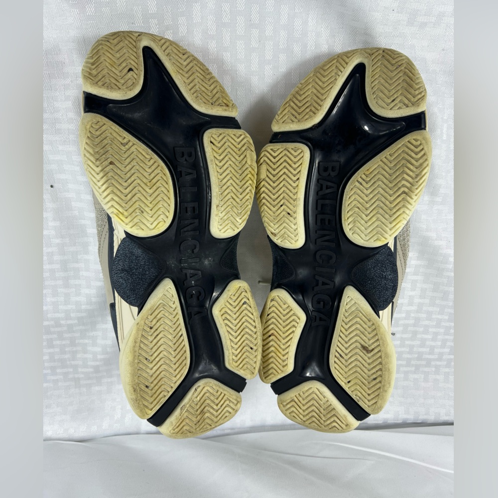 Balenciaga Triple S Beige Black Women’s 39 | Chunky Dad Shoes w/Dustie&laces - Picture 8 of 11